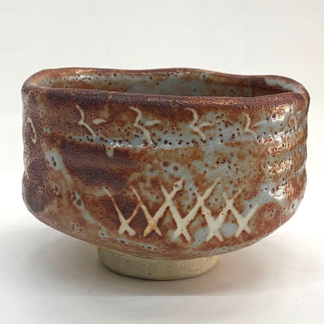 【茶碗　鼠志野】加藤芳右エ門　共箱