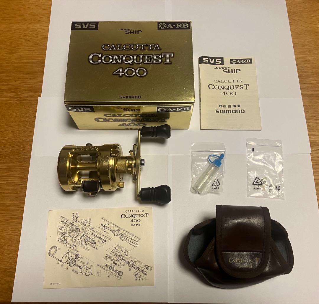 シマノ01カルカッタコンクエスト 400 RH444 ベイトリール 右ハンドル