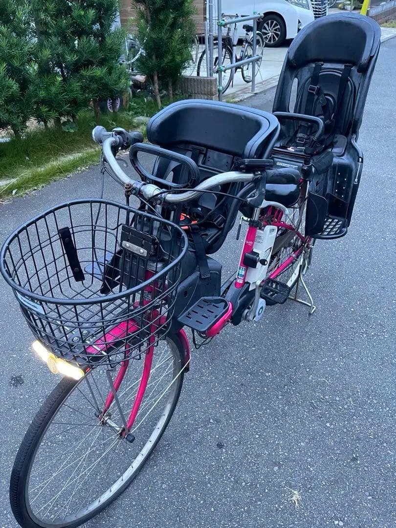 【Panasonic】電動自転車/26型/3変速/LED/付属品完備※動作確認済