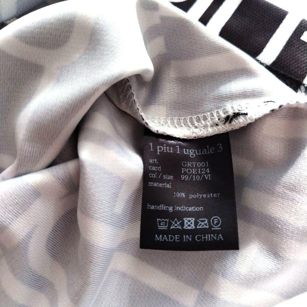 【美品】1PIU1UGUALE3 GOLF ロゴ ポロシャツ 半袖 XL 白黒