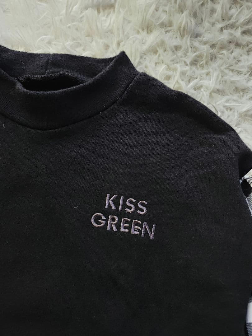 キスオンザグリーン　チェック柄切り替え　セットアップ　ゴルフ