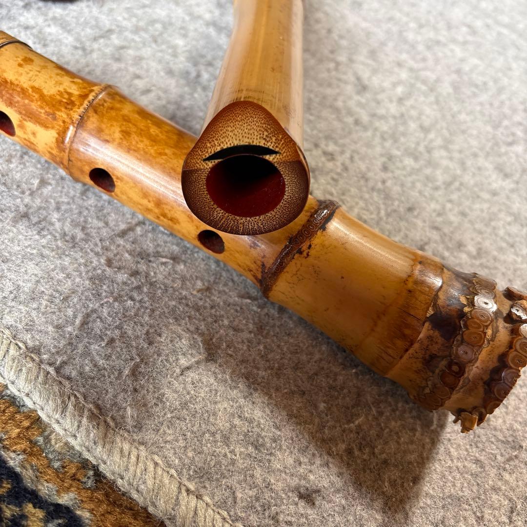 255尺八　一尺六寸管　篁山銘三印