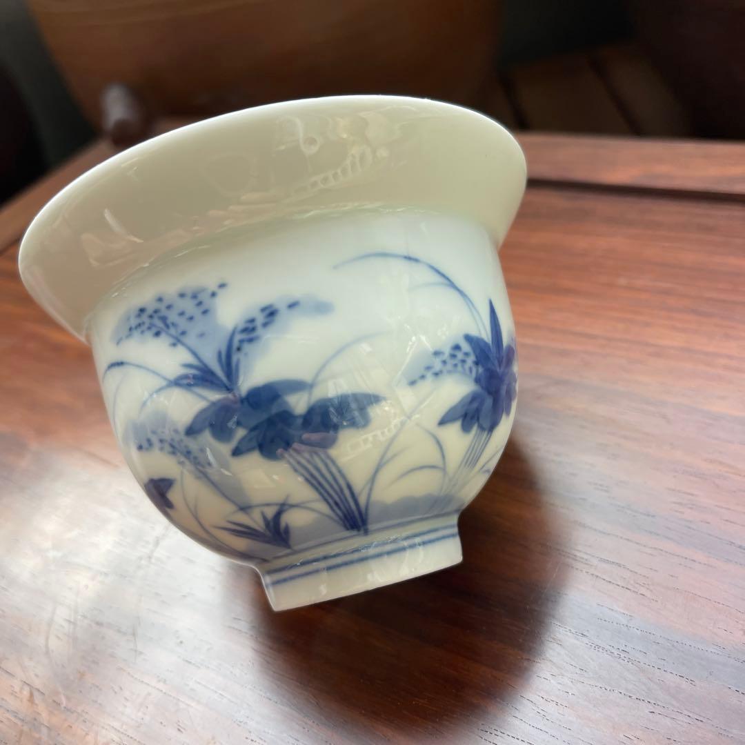 古伊万里　鍋島蕎麦猪口　向付　染付