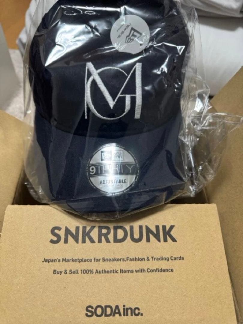 ミセスグリーンアップル スニダンコラボ ニューエラ キャップ ネイビー ピンズ付