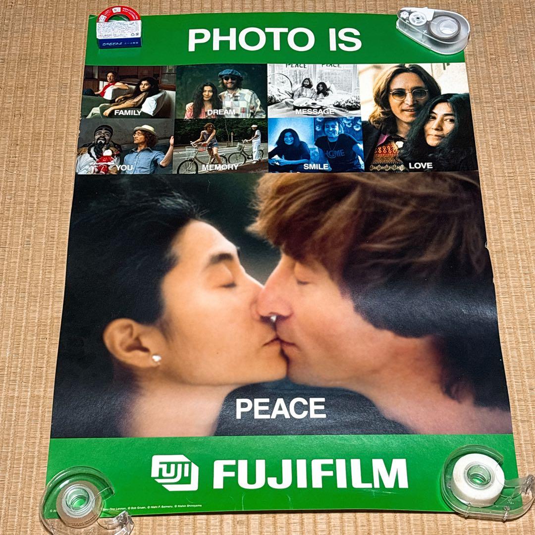 超希少　ジョンレノン＆オノヨーコ　FUJIFILM　富士フィルム 非売品ポスター