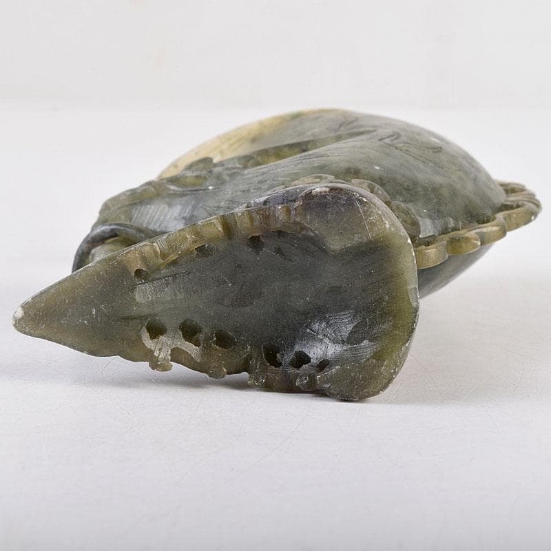 中国　玉石彫刻　龍刻　爵　V　R9036