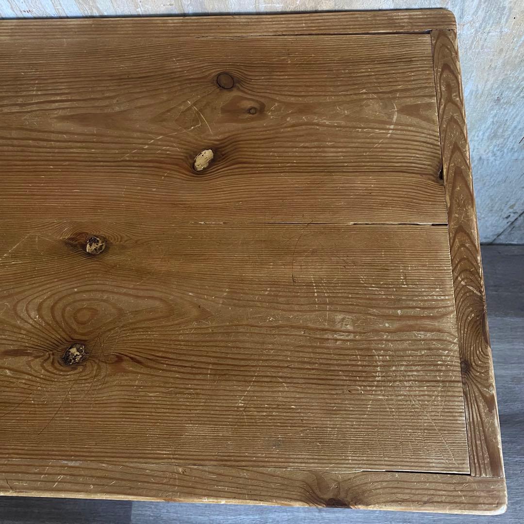 フランスヴィンテージ　鉄脚×古材 アンティークテーブル　カフェテーブル