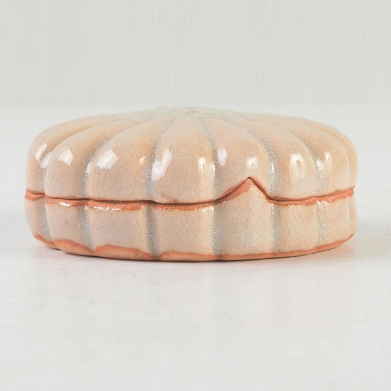 茶道具　萩焼　増野陶花作　花香合　共箱　V　9720