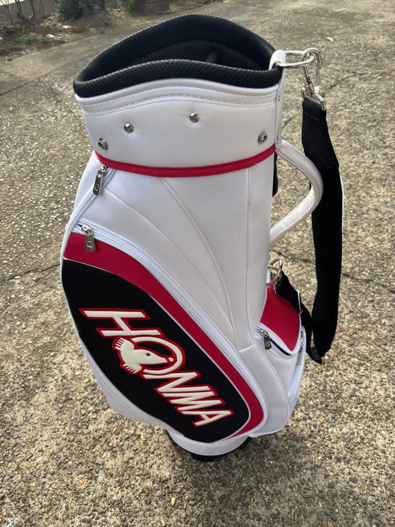 HONMA キャディバッグ ホワイト/ブラック/レッド