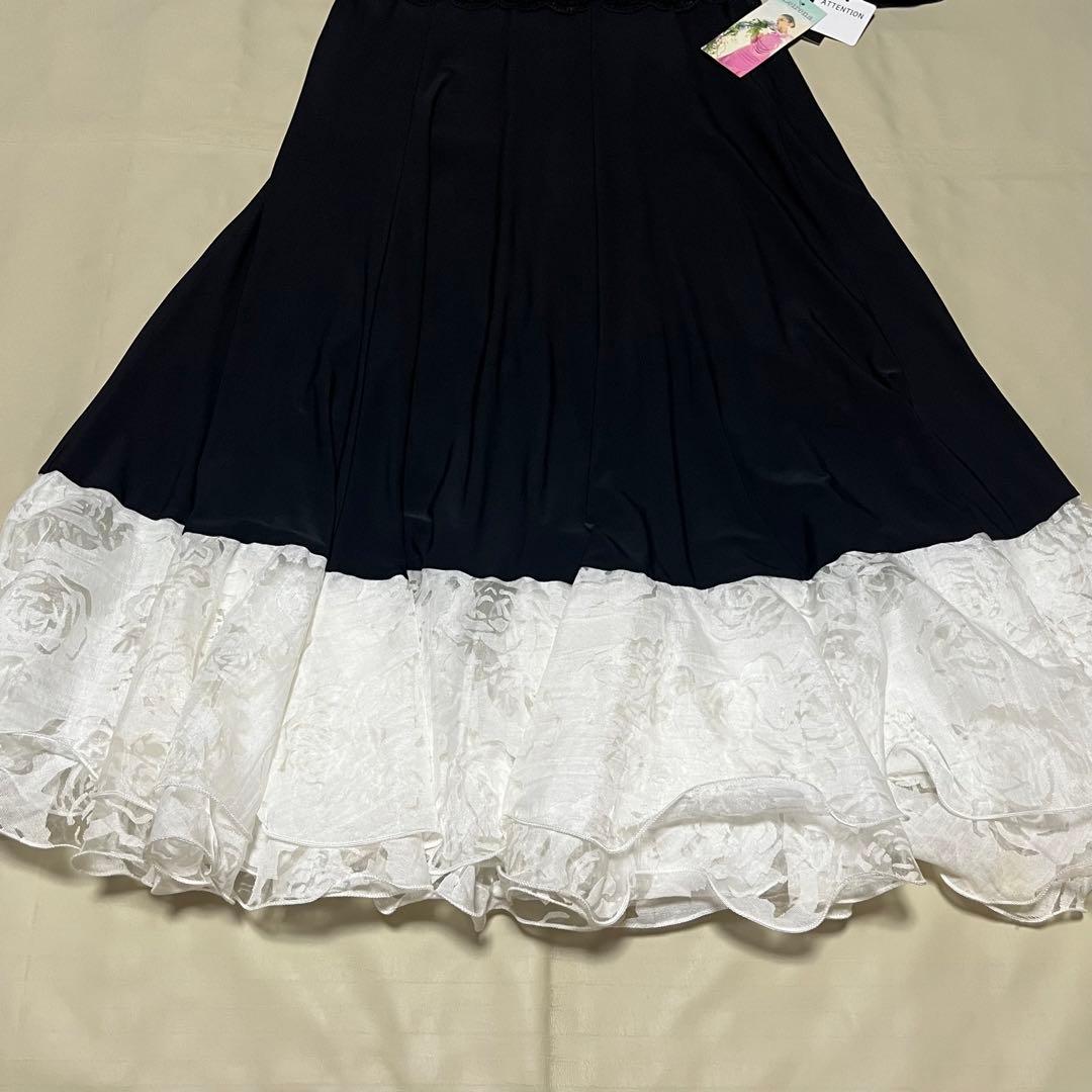 新品　レイリーナ Leirena 社交ダンス ワンピース ブラック フリーサイズ