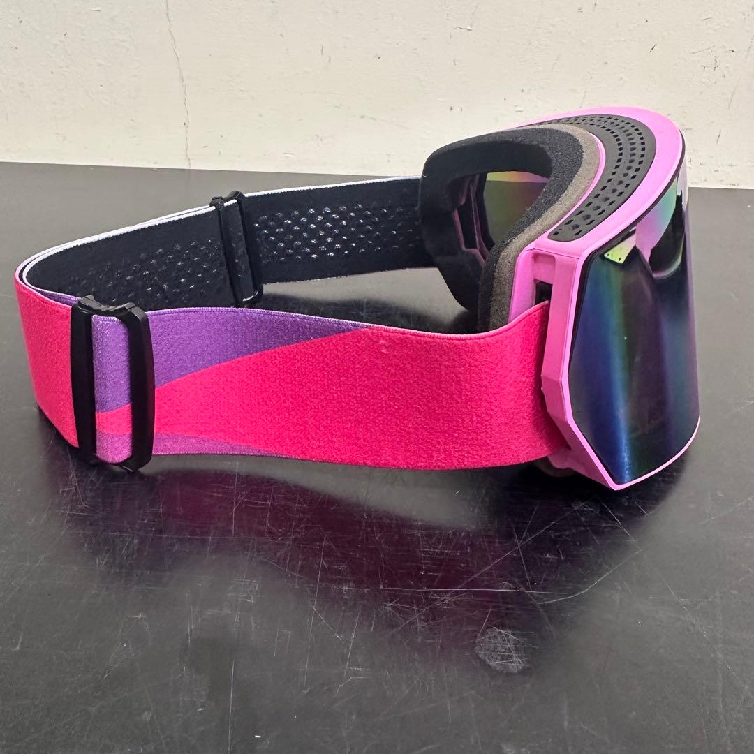 スキースノボゴーグルピンク　ミラーレンズ
