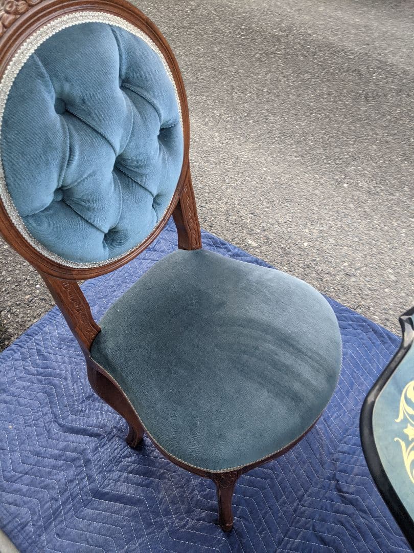 イタリア製　象嵌細工　サイドテーブル　コーヒーテーブルチェアセット　アンティーク