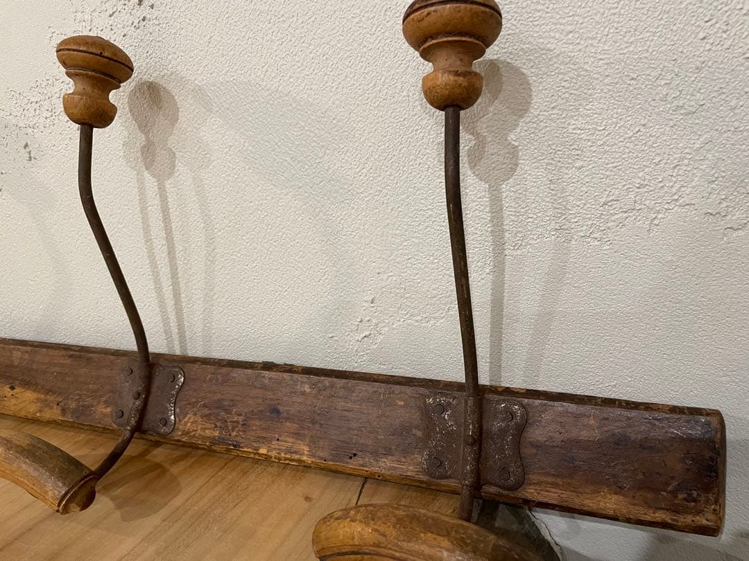 アンティーク 木製 壁掛け ウォールフック