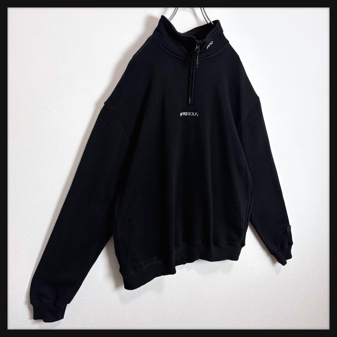 【即完売モデル】FR2 ゴルフ サークルロゴ 刺繍ロゴ ハーフジップスウェット