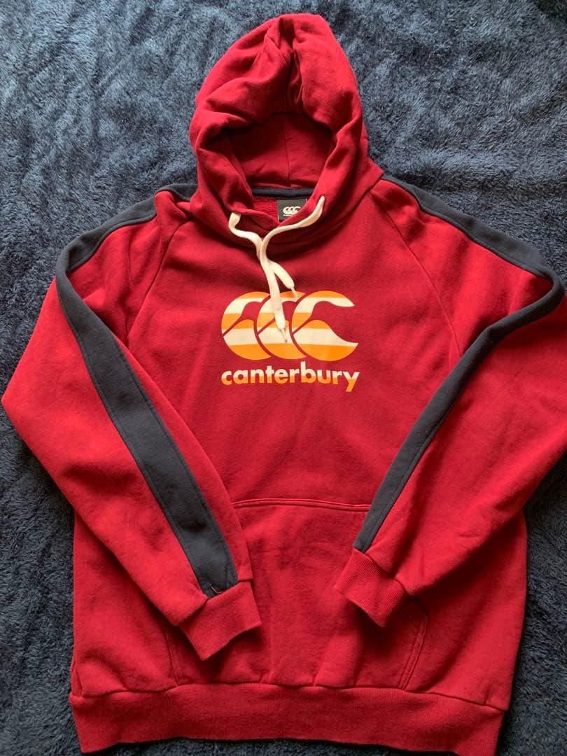 Canterbury フード付きスウェットシャツ 赤