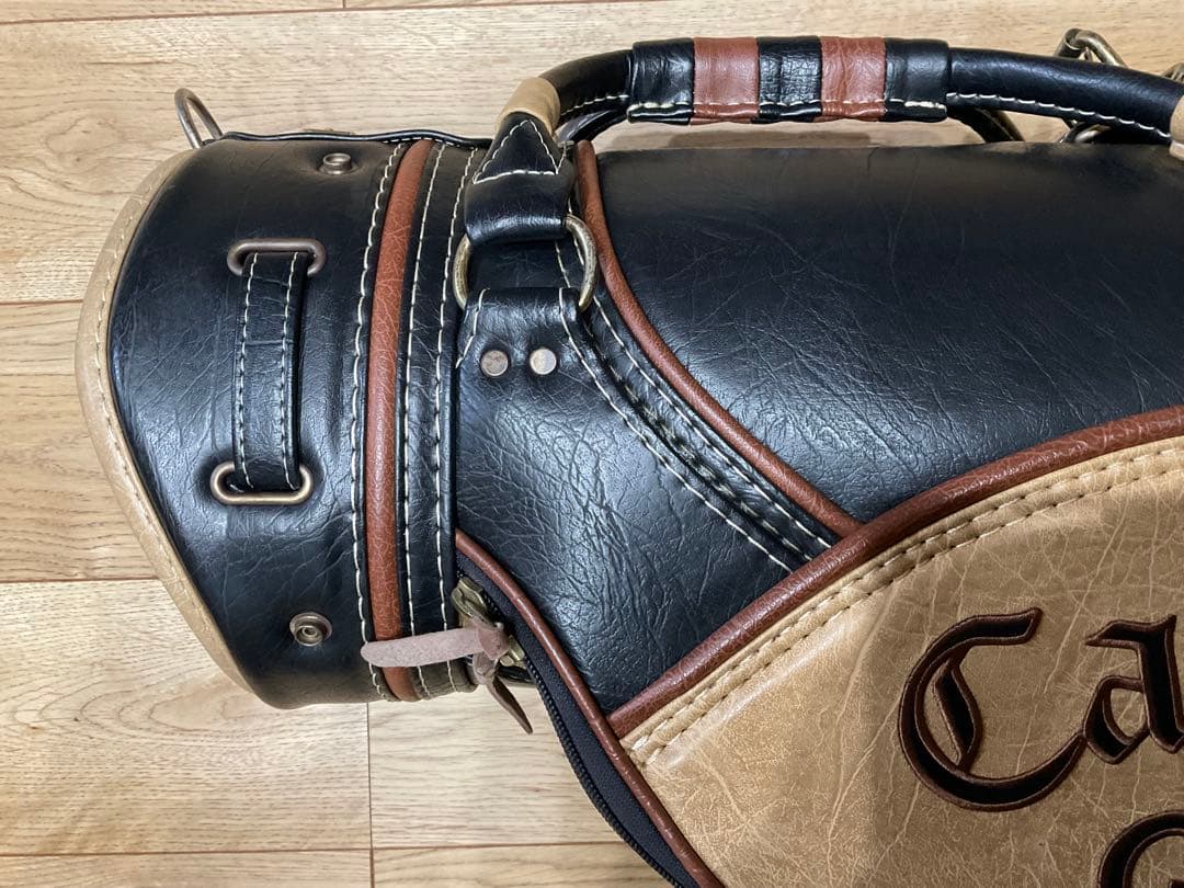 キャロウェイ キャディバッグ《8.5型》カート 3分割 ブラック レザー