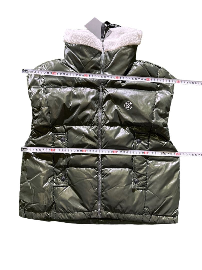 セール❣️G/FOREジーフォアレディースダウンショートベストsizeLカーキー