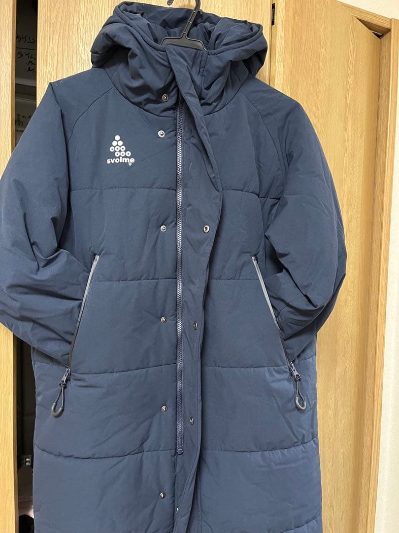 Svolme フード付きダウンコート ネイビー150-160