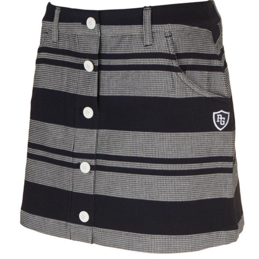 新品　パーリーゲイツ　ストレッチワッフルボーダー スカート レディス