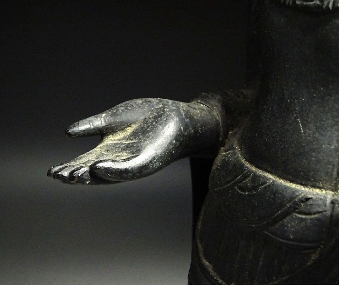 飛鳥 白鳳 金銅仏 観音菩薩立像 蓮華座 念持仏 仏像 仏教美術 骨董 古美術