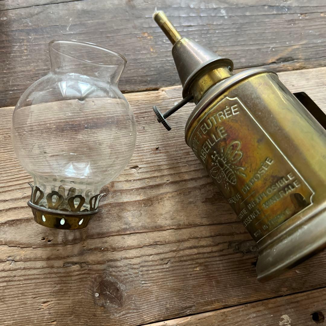 フランスの古いオイルランプ ヴィンテージ アンティーク
