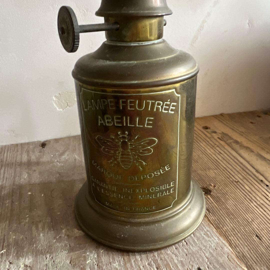 フランスの古いオイルランプ ヴィンテージ アンティーク
