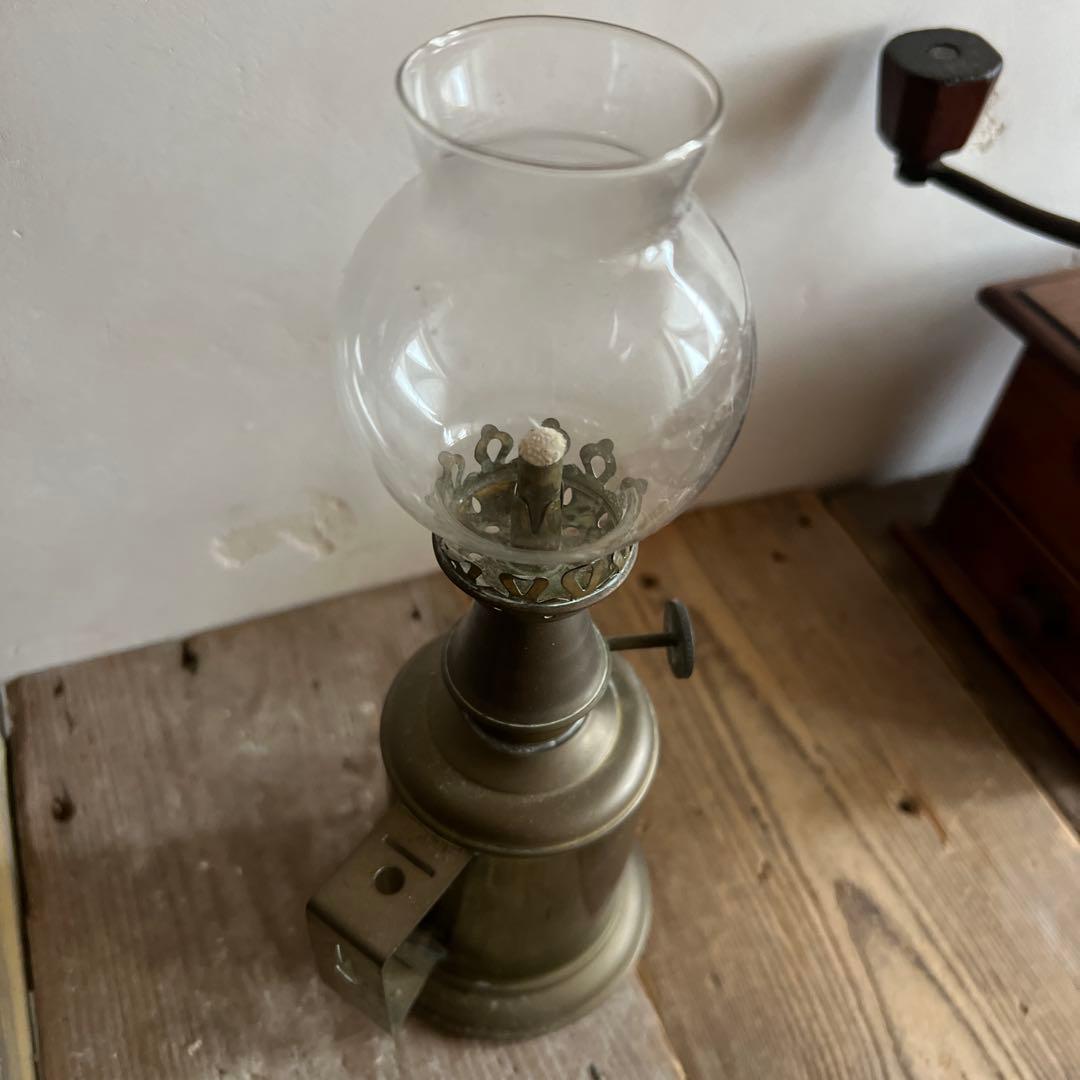 フランスの古いオイルランプ ヴィンテージ アンティーク