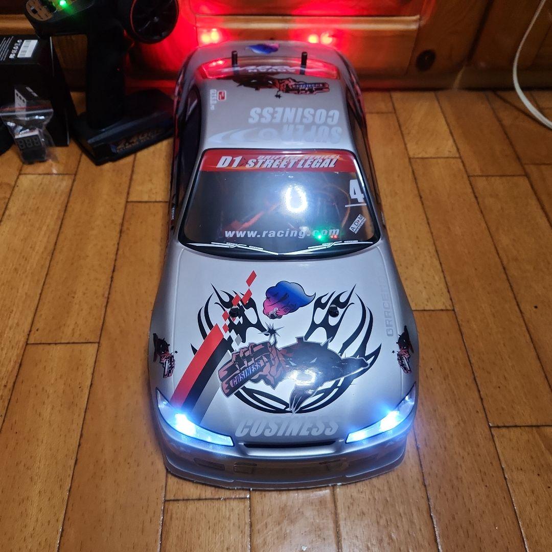 タミヤ ドリフト ラジコン フルセット　TT01 シルビア　ボディ　改造パーツ付