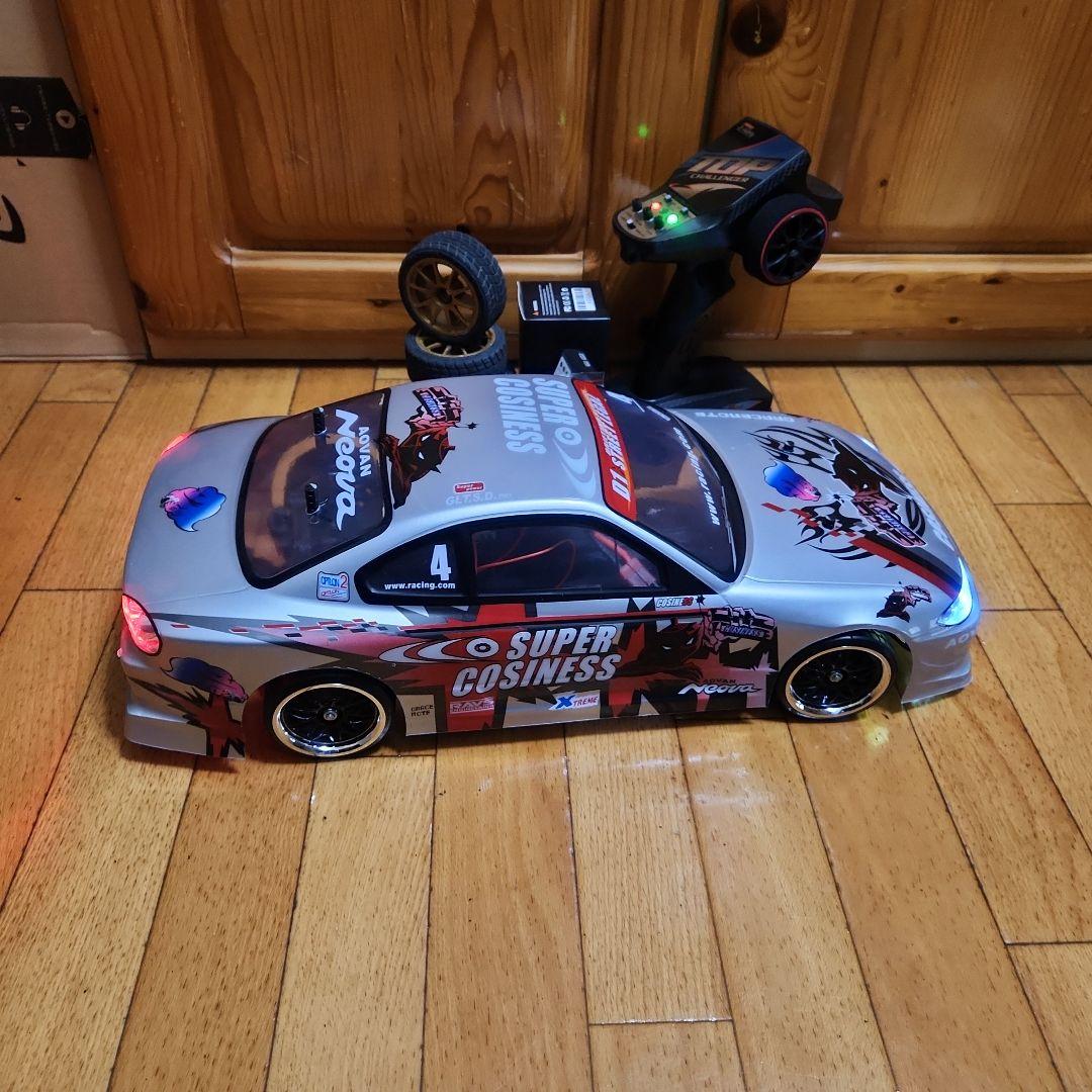 タミヤ ドリフト ラジコン フルセット　TT01 シルビア　ボディ　改造パーツ付