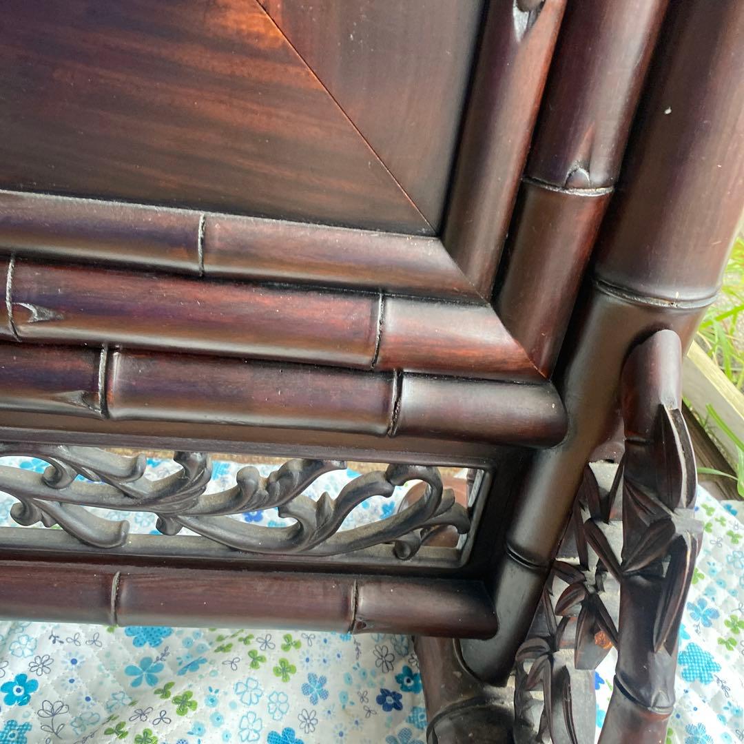 たのめる便から変更可能！気壮山河 中国美術　衝立　紫檀　唐木　竹