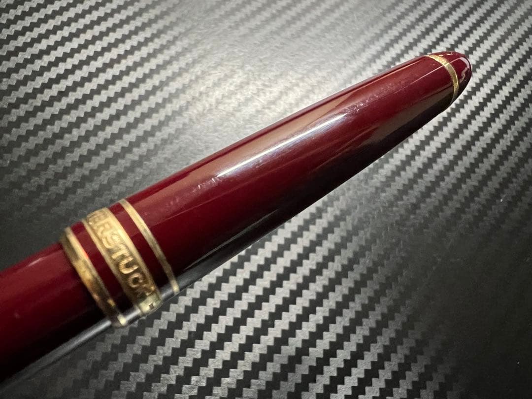 美品 フランス仕様 モンブラン 144 万年筆 ボルドー 中白 EF 18K