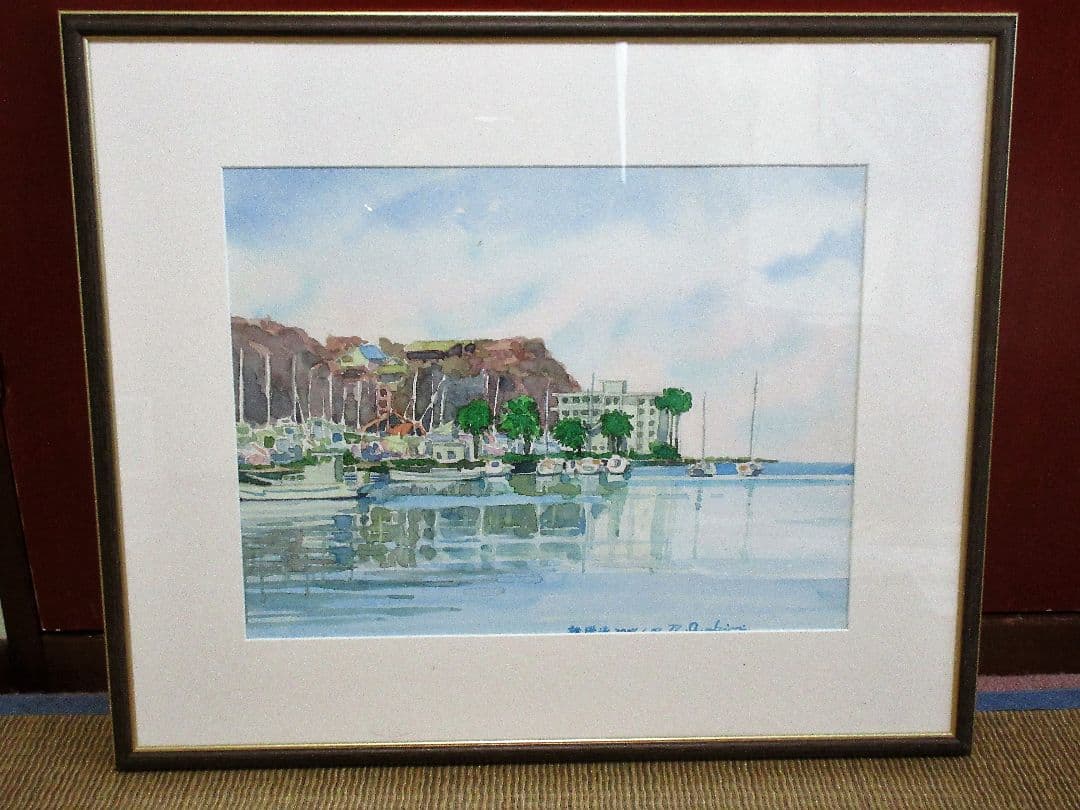 水彩画「諸磯湾」