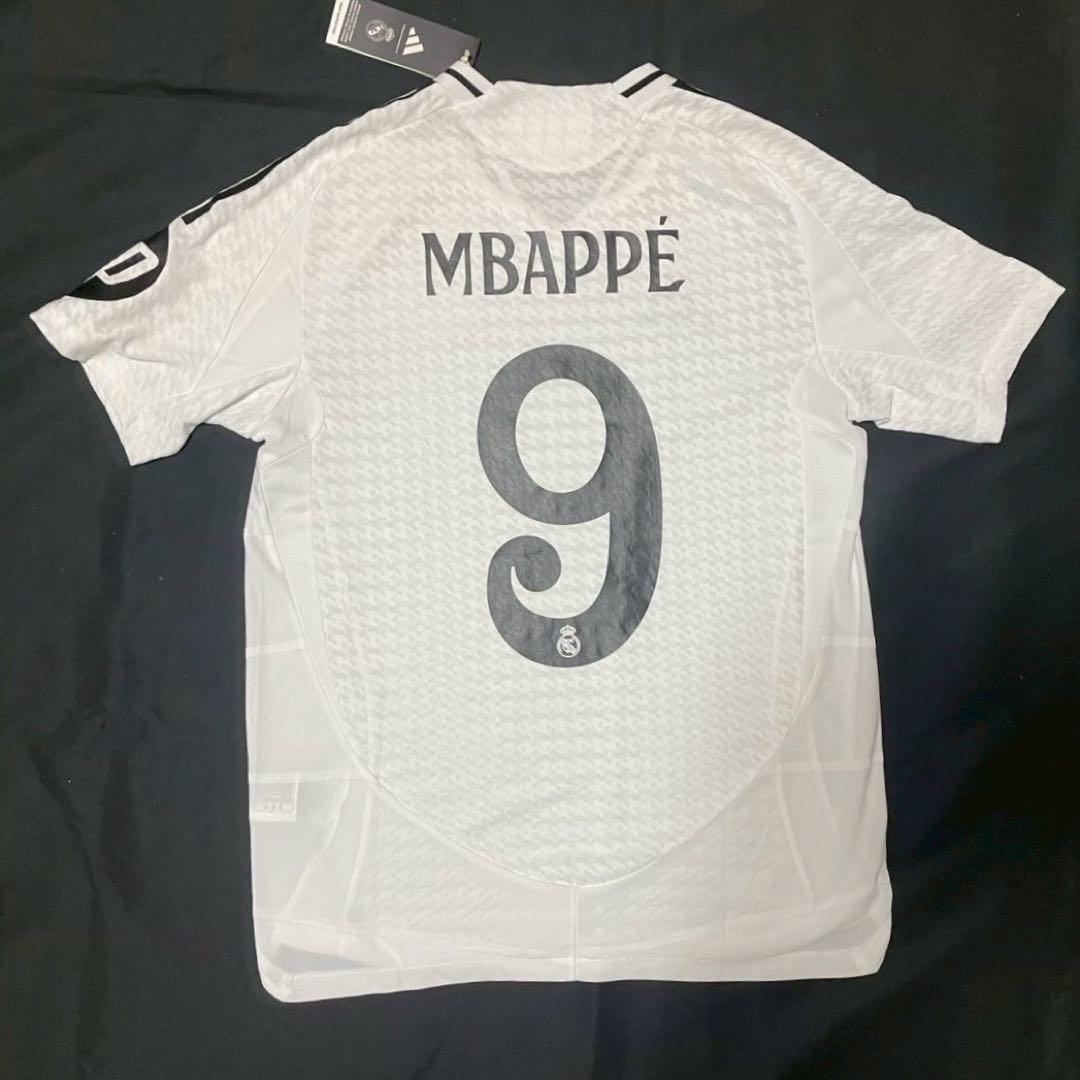 【正規品／オーセンティック】レアル24-25 ホーム #9エムバペフルパッチXL