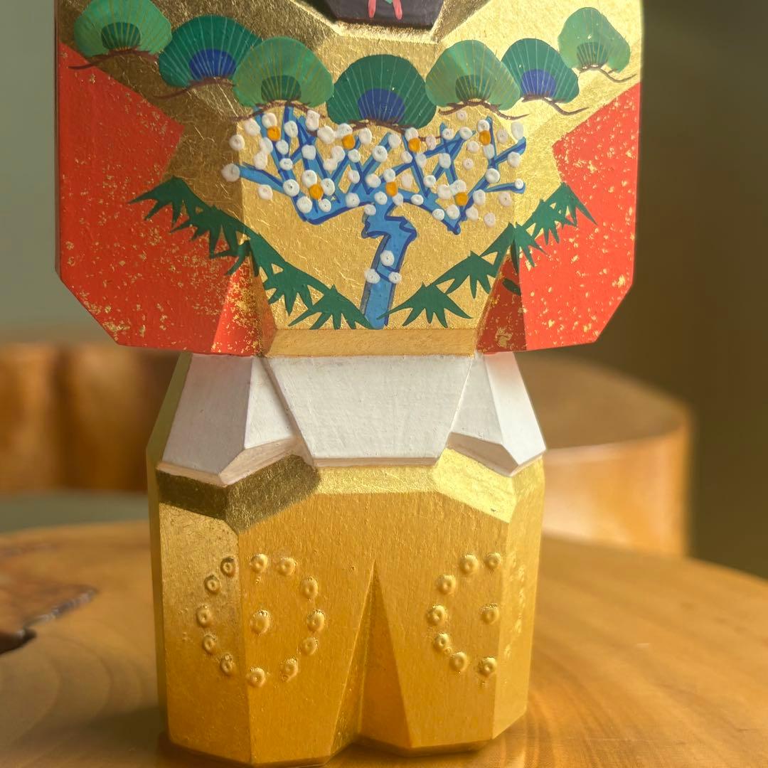 奈良一刀彫　立雛　川口神泉作　南部神泉　お内裏様 お雛様