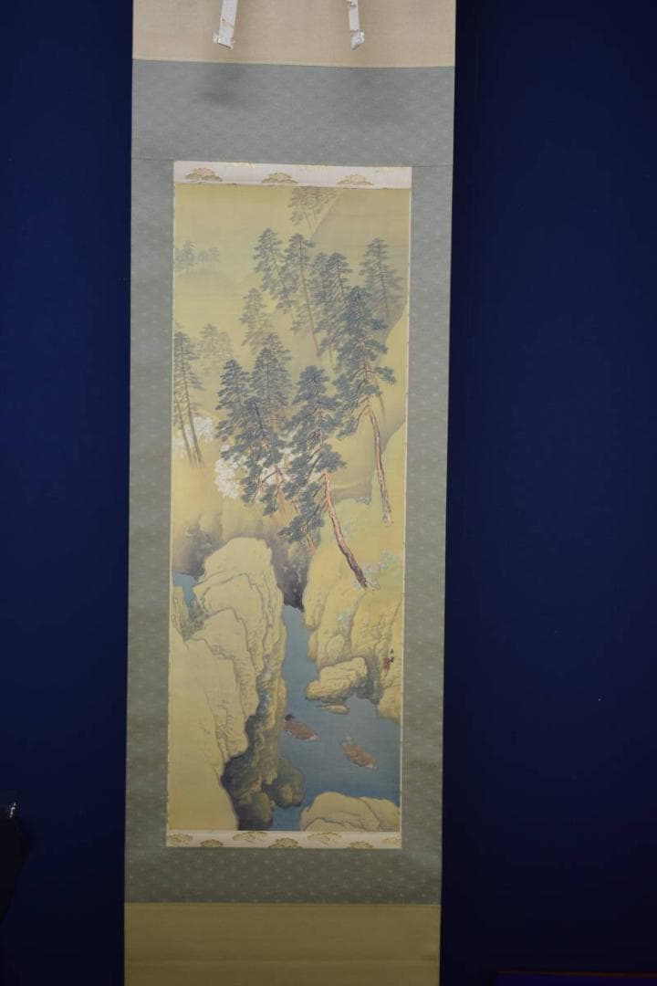 複製/川合玉堂/春峡/工芸/布袋屋掛軸HF-616