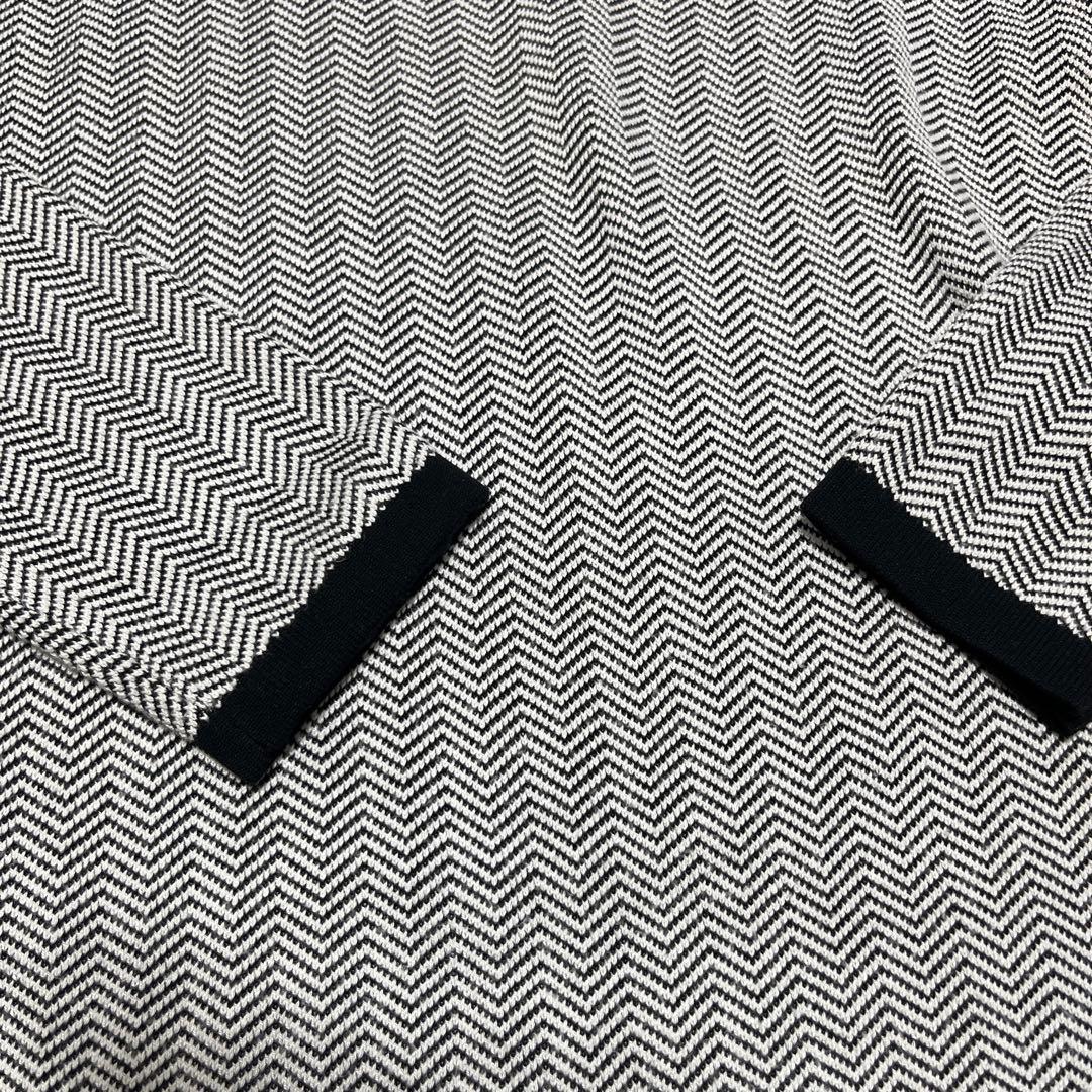 デサントゴルフ タートルネック ニットセーター ヘリンボーン柄 レディース
