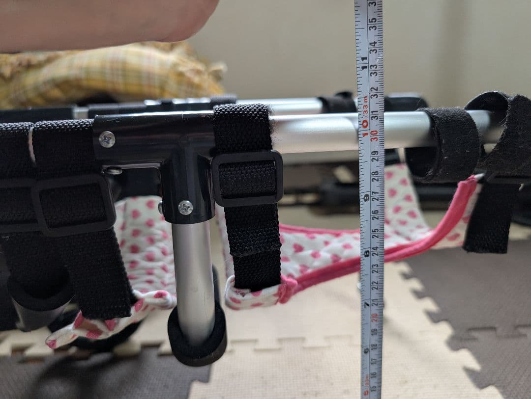 小さめ中型犬 ワンちゃん4輪 食事補助 犬用車椅子　介護補助　犬の歩行器