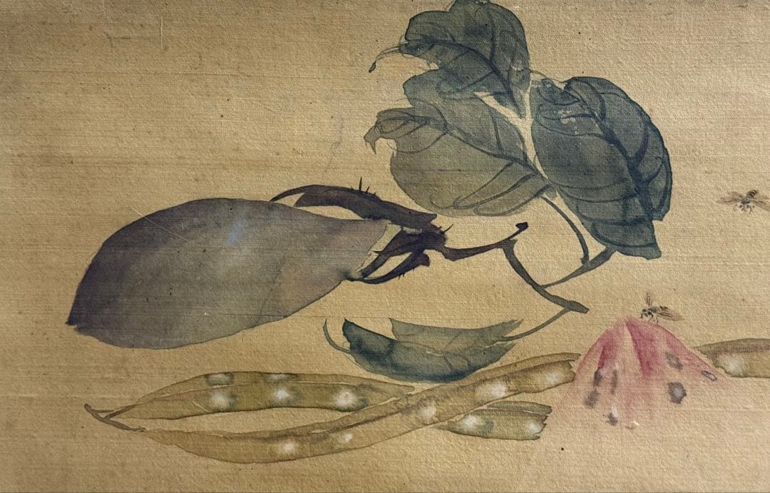 木下逸雲筆　絹本肉筆　消夏　掛軸　送料込み251012