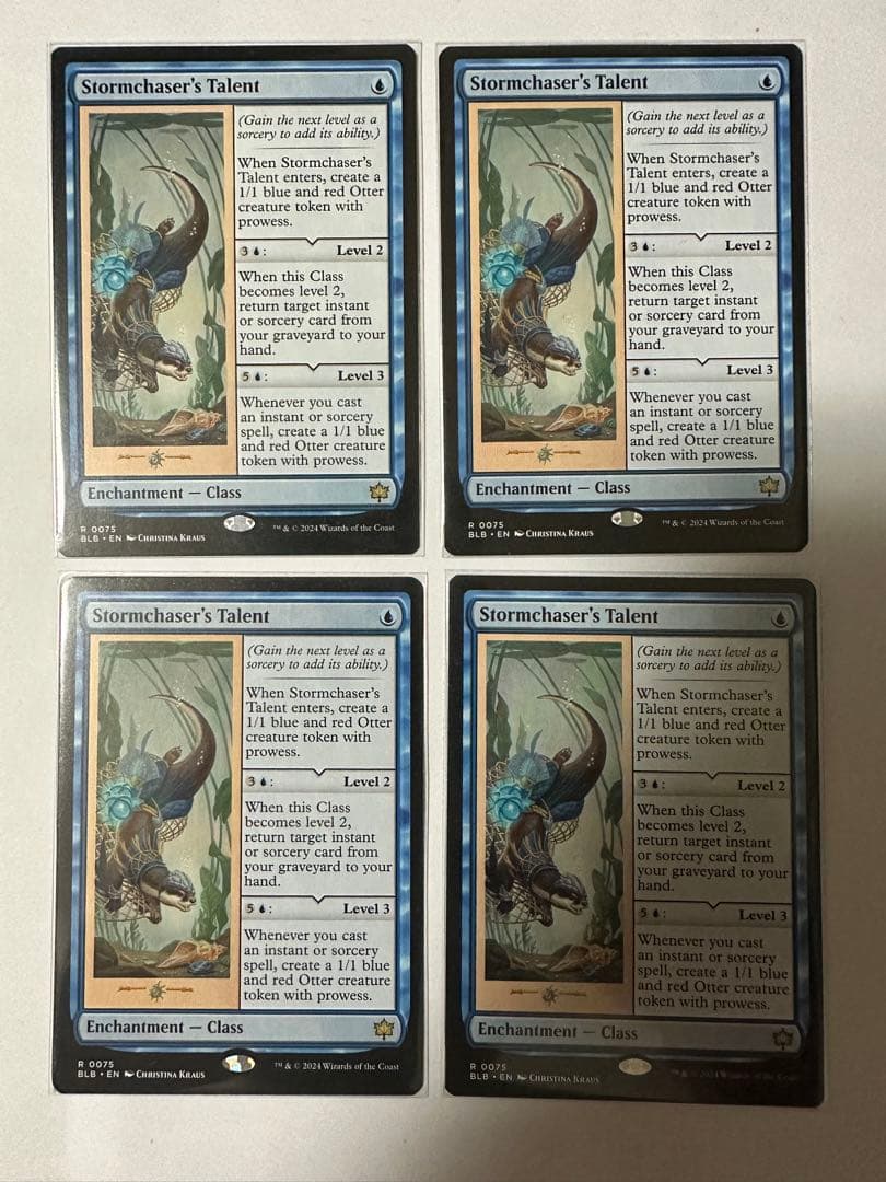 MTG 嵐追いの才能/Stormchaser's Talent 4枚セット