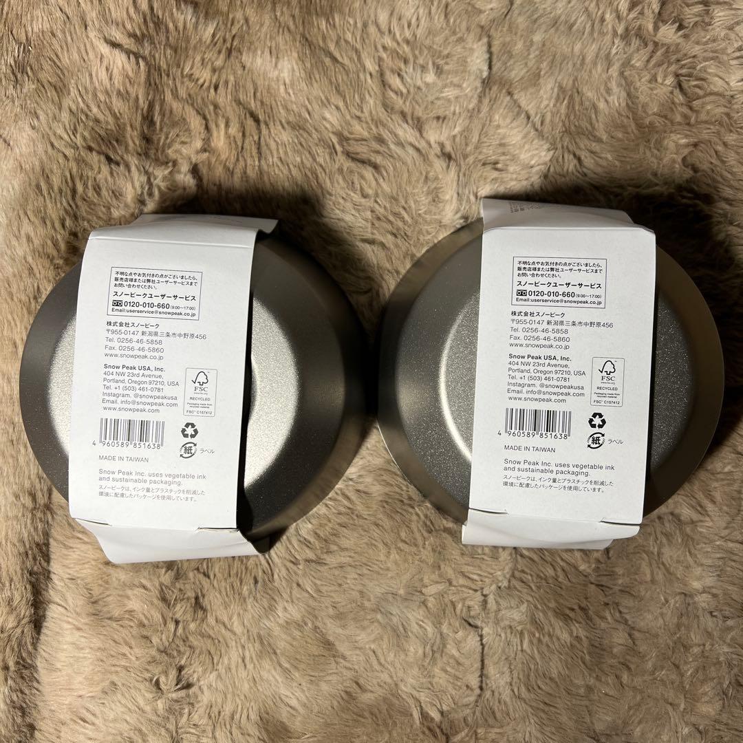 新品　スノーピーク( peak) チタンダブルボウル600ml x2個