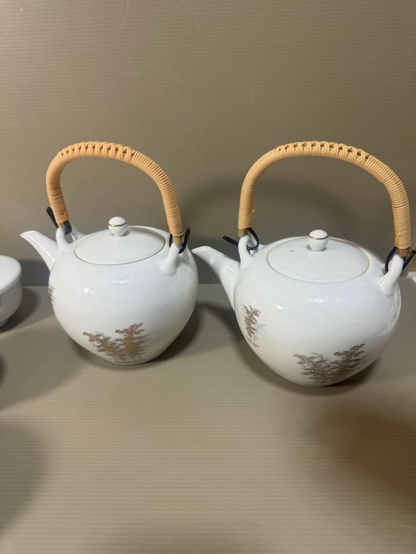 2301 深川製磁　茶器セット　急須2客　湯呑蓋付13客