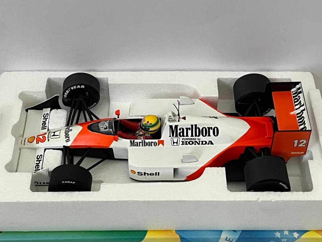 ミニチャンプス 1/18 McLaren MP4/4 A.セナ 1988 箱付
