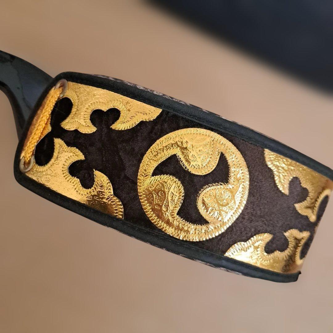 三線本体 ヘビ皮模様 黒　人工