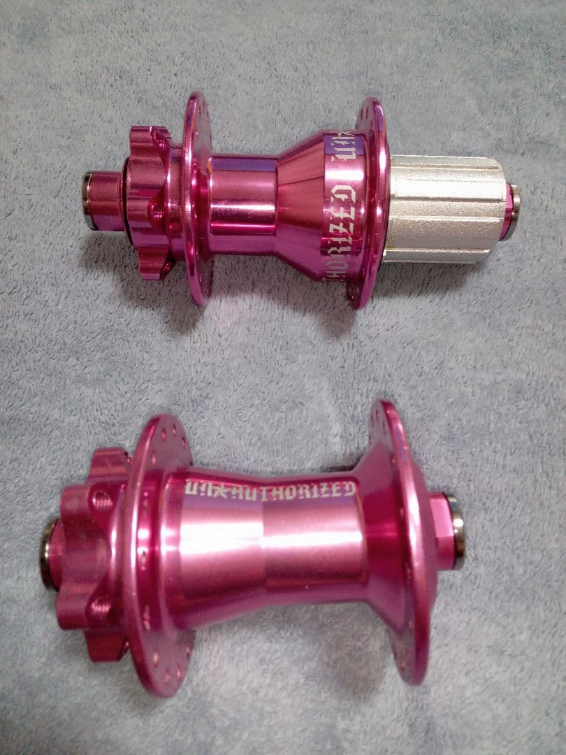 AN AUTHORIZED 前後HUB ピンク＋＃14ロングアルミニップル72ケ