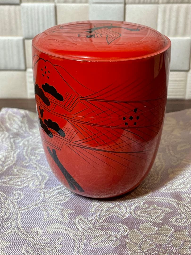 【茶道】喜峰　玄々斎好　曙棗