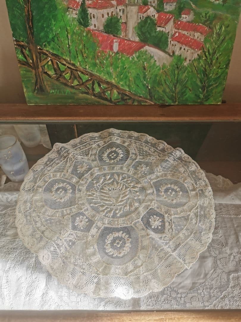 アンティーク ノルマンディーレースドイリー