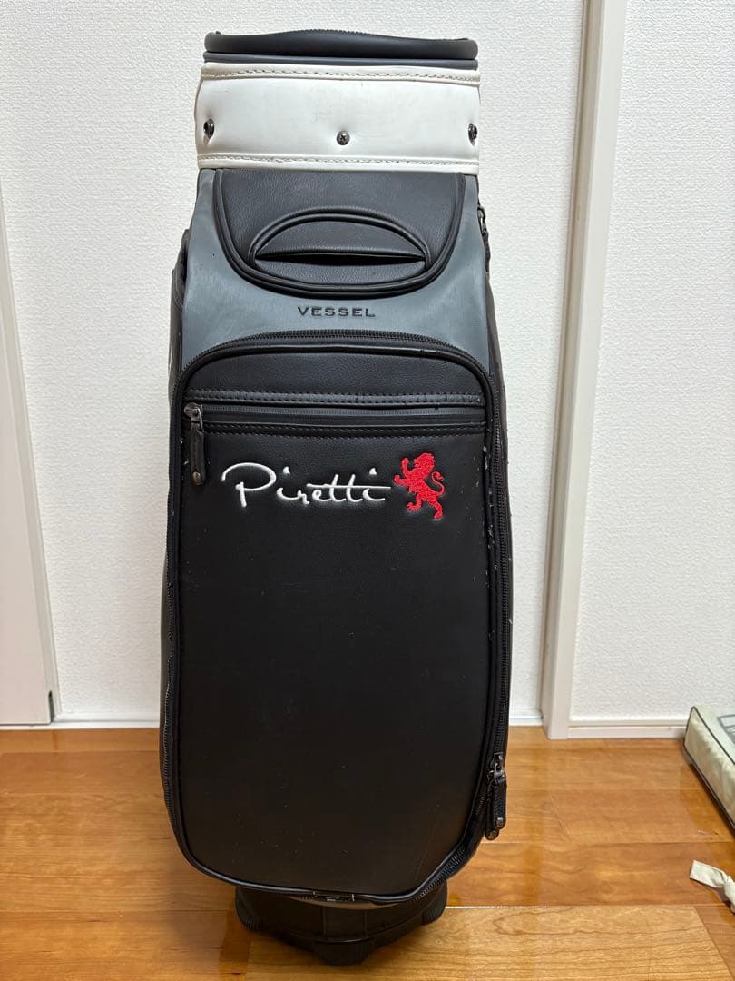 Piretti キャディバッグ ブラック/ホワイト