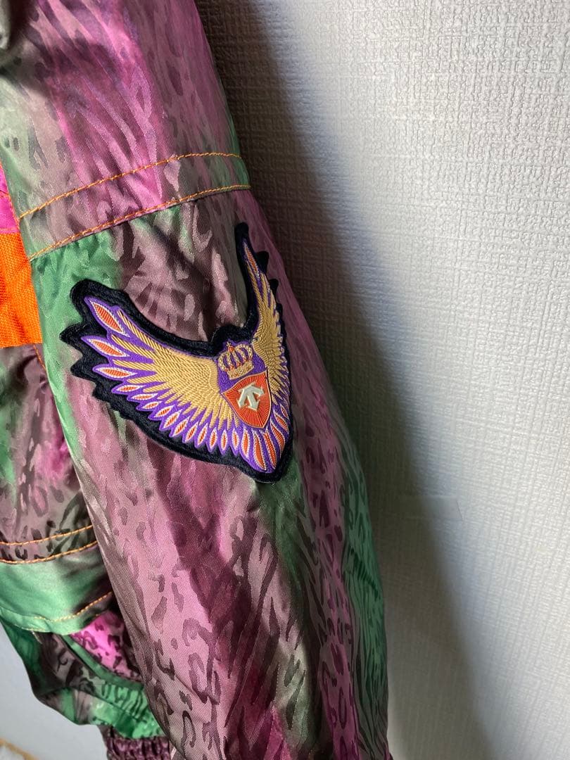 90sヴィンテージ DESCENTE マルチカラー スキーウェア　レトロ