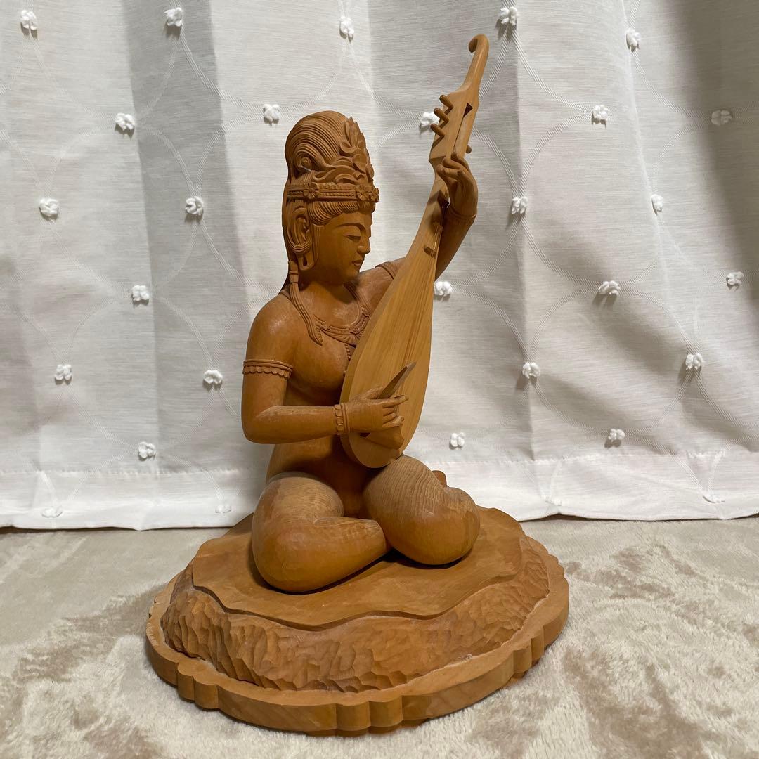 値下げしました　弁財天　仏像　木彫り