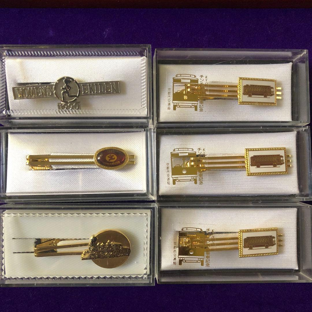 希少ネクタイピン多数　国体　鉄道　駅伝　カフスセット　ケース付き　おまとめセット